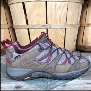 Merrell Siren Sport GTX Brown Leather Mesh Waterproof Hiking Shoes Womens Size 8